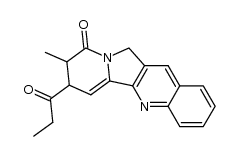 8-methyl-7-propionyl-7,8-dihydroindolizino[1,2-b]quinolin-9(11H)-one结构式