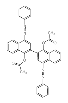 [2,2'-Binaphthalene]-1,1'-diol, 4,4'-bis(phenylazo)-, diacetate (ester) (en) Structure