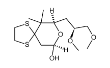 (7R,9R)-9-((S)-2,3-Dimethoxy-propyl)-10,10-dimethyl-8-oxa-1,4-dithia-spiro[4.5]decan-7-ol结构式