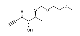 (2S,3R,4S)-2-((2-methoxyethoxy)methoxy)-4-methylhex-5-yn-3-ol结构式