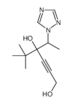 5,5-dimethyl-4-[1-(1,2,4-triazol-1-yl)ethyl]hex-2-yne-1,4-diol结构式