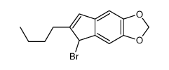 5H-INDENO[5,6-D]-1,3-DIOXOLE, 5-BROMO-6-BUTYL- structure