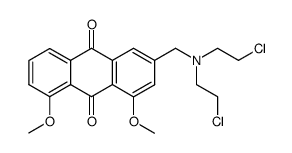 3-[N,N-Bis(2-chloroethyl)amino]methyl-1,8-dimethoxy-9,10-anthraquinone结构式