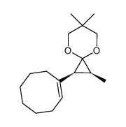 cis-2-(1-cyclooctenyl)-3-methylcyclopropanone 1,3-(2,2-dimethyl)propanediyl acetal结构式