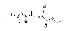 Ethyl E-2-Cyano-3-(3-methylthio-1H-1,2,4-triazol-5-yl)aminoacrylate Structure