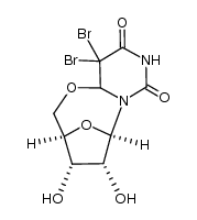 5'-O,6-Cyclo-5,5-dibromo-5,6-dihydrouridine Structure