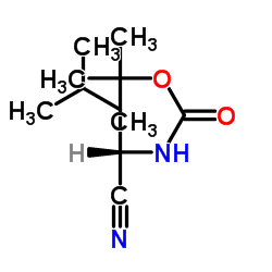 (S)-N-Boc-Leucinenitrile structure