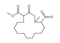 4-Methyl-5-nitro-2-oxocyclopentadecancarbonsaeure-methylester结构式