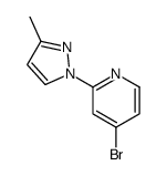 4-bromo-2-(3-methylpyrazol-1-yl)pyridine Structure