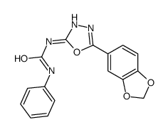 1-[5-(1,3-benzodioxol-5-yl)-1,3,4-oxadiazol-2-yl]-3-phenylurea结构式