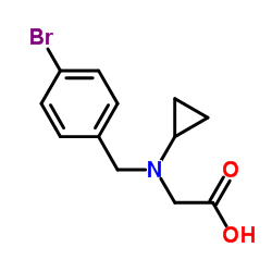 N-(4-Bromobenzyl)-N-cyclopropylglycine结构式