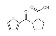1-(thiophene-2-carbonyl)pyrrolidine-2-carboxylic acid结构式