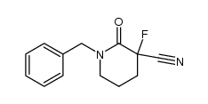 1-benzyl-3-fluoro-2-oxopiperidine-3-carbonitrile结构式