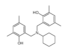 2-[[cyclohexyl-[(2-hydroxy-3,5-dimethylphenyl)methyl]amino]methyl]-4,6-dimethylphenol结构式