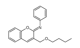 (Z)-3-butoxymethyl-2-phenylimino-2H-chromene结构式