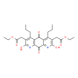 1,2,5,8,9,10-Hexahydro-2,5,8,10-tetraoxo-4,6-dipropylpyrido[3,2-g]quinoline-3,7-diacetic acid diethyl ester结构式