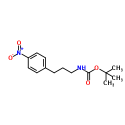 2-Methyl-2-propanyl [3-(4-nitrophenyl)propyl]carbamate Structure