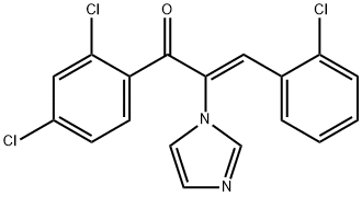 2-Propen-1-one,3-(2-chlorophenyl)-1-(2,4-dichlorophenyl)-2-(1H-imidazol-1-yl)-,(Z)- (9CI) structure