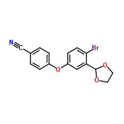 4-[4-Bromo-3-(1,3-dioxolan-2-yl)phenoxy]benzonitrile structure
