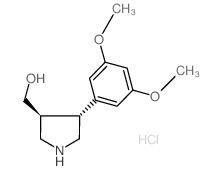 [(3S,4R)-4-(3,5-dimethoxyphenyl)pyrrolidin-3-yl]methanol hydrochloride结构式