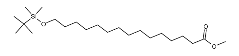 methyl 15-((tert-butyldimethylsilyl)oxy)pentadecanoate结构式