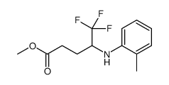 Methyl 5,5,5-trifluoro-4-(o-tolylamino)pentanoate structure
