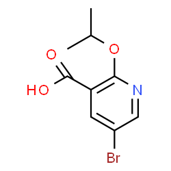 5-Bromo-2-propan-2-yloxypyridine-3-carboxylic acid结构式