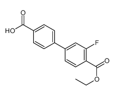 4-(4-ethoxycarbonyl-3-fluorophenyl)benzoic acid结构式