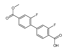 2-fluoro-4-(2-fluoro-4-methoxycarbonylphenyl)benzoic acid Structure