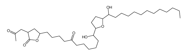 5-[11-hydroxy-11-[5-(1-hydroxytridecyl)oxolan-2-yl]-5-oxoundecyl]-3-(2-oxopropyl)oxolan-2-one Structure