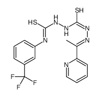 1-[(E)-1-pyridin-2-ylethylideneamino]-3-[[3-(trifluoromethyl)phenyl]carbamothioylamino]thiourea结构式
