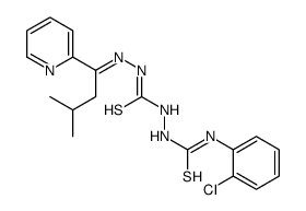 1-(2-chlorophenyl)-3-[[(E)-(3-methyl-1-pyridin-2-ylbutylidene)amino]carbamothioylamino]thiourea结构式