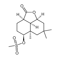 (2aR,2a1R,5S,5aR,8aS)-5a,7,7-trimethyl-2-oxodecahydro-2H-naphtho[1,8-bc]furan-5-yl methanesulfonate结构式