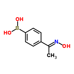 (E)-(4-(1-(hydroxyimino)ethyl)phenyl)boronic acid Structure