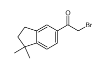 2-bromo-1-(1,1-dimethylindan-5-yl)ethanone结构式
