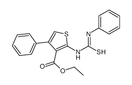 ethyl 4-phenyl-2-(phenylcarbamothioylamino)thiophene-3-carboxylate结构式