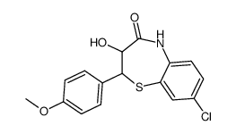 dl-trans-2-(4-methoxyphenyl)-2,3-dihydro-3-hydroxy-8-chloro-1,5-benzothiazepin-4(5H)-one Structure