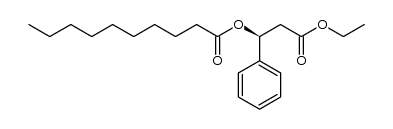 (S)-3-ethoxy-3-oxo-1-phenylpropyl decanoate Structure