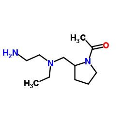 1-(2-{[(2-Aminoethyl)(ethyl)amino]methyl}-1-pyrrolidinyl)ethanone Structure
