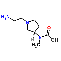 N-[(3R)-1-(2-Aminoethyl)-3-pyrrolidinyl]-N-methylacetamide Structure