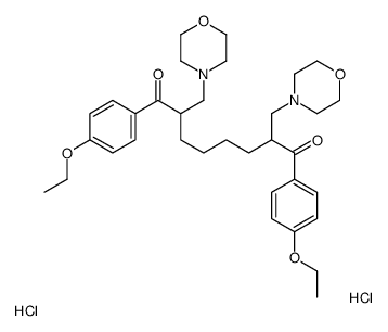 1,8-bis(4-ethoxyphenyl)-2,7-bis(morpholin-4-ylmethyl)octane-1,8-dione,dihydrochloride结构式