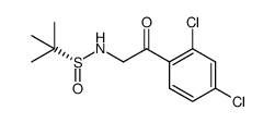 (R)-N-tert-butanesulfinyl 2-(2,4-dichlorophenyl)-2oxoethylamine结构式