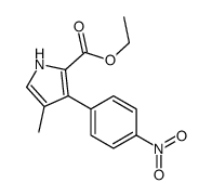 ethyl 4-methyl-3-(4-nitrophenyl)-1H-pyrrole-2-carboxylate结构式