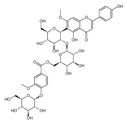 6'''-(4'''-O-β-D-glucopyranosyl)vanilloyl spinosin结构式