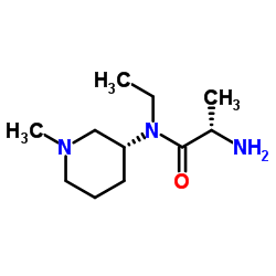 N-Ethyl-N-[(3R)-1-methyl-3-piperidinyl]-L-alaninamide Structure