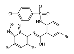 5-bromo-2-(((4-chlorophenyl)sulfonyl)amino)-N-(5,7-dibromo-2,1,3-benzothiadiazol-4-yl)benzamide结构式