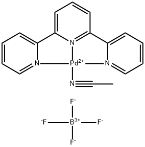 [Pd(terpy)(MeCN)][BF4]2 Structure