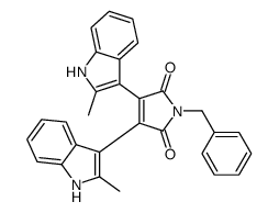 1-benzyl-3,4-bis(2-methyl-1H-indol-3-yl)pyrrole-2,5-dione结构式