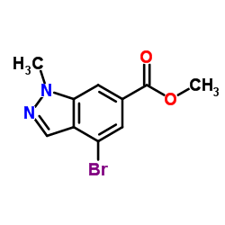 methyl 4-bromo-1-methyl-1H-indazole-6-carboxylate Structure