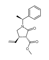 (3R,4R,1'S)-4-ethenyl-3-methoxycarbonyl-1-(1'-phenylet-1'-yl)pyrrolidin-2-one结构式